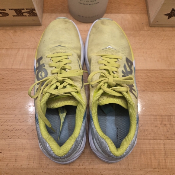 HOKA One One Rocket X Unisex Running Shoes Yellow/Aqua Mens Size 7.5 main image 5